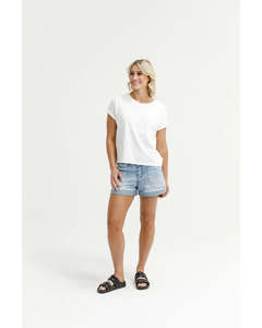 Tee Shirts: Home Lee Jackie Tee - Vanilla