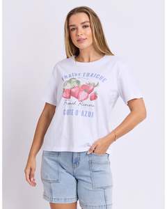 Tee Shirts: Foxwood Fraiche Tee - White