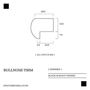 Black Walnut Bullnose Trim