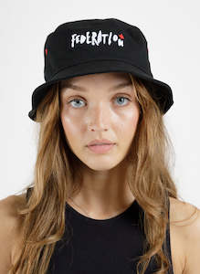 Womens Hats: Bucket Hat - Inked Red