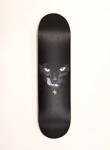 Skate Art: Skateboard Wall Art - Black Cat