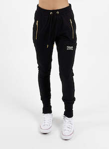 Womens Bottoms All: Escape Trackie - Sketch / Gold zips