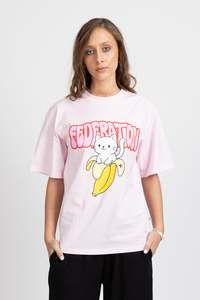 Womens Tee Tanks: Tour Tee - Banana Cat