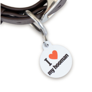 Dog Accessories: I Love My Hooman Dog Tag