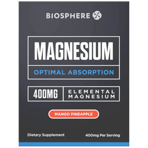 Products: Biosphere Magnesium 30 sachets Mango Pineapple - Feel Good Now Naturopathic Clinc