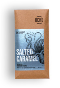 Chocolate: Ocho Salted Caramel Craft Chocolate 70% Cacao 95G