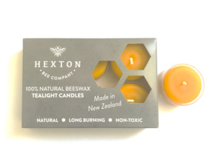 Hexton Bees Wax Tealight Candles - 6 Pack