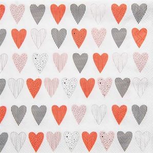 Rader Hearts Cocktail Napkin