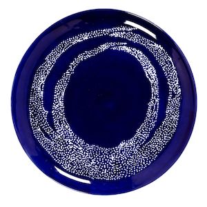 Homewares: Ottolenghi Plate Lapis Lazuli Swirl - Large