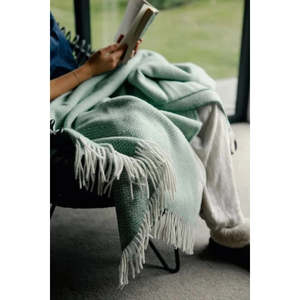 Light Green Chevron Throw