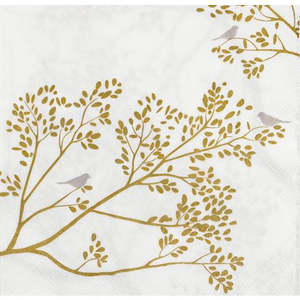 Homewares: Rader Birds On Gold Branch Napkin