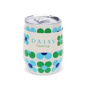 Travel Cup 350ML Blue & Green Daisy