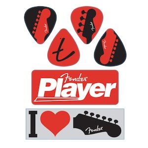FENDER I LOVE FENDER STICKERS Fender