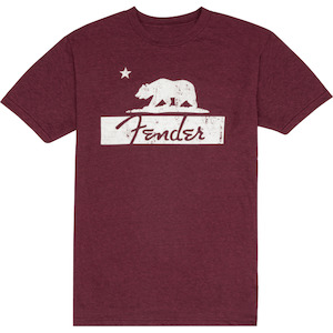 FENDER BURGUNDY BEAR UNISEX T-SHIRT Fender