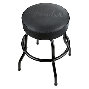 FENDER EMBOSSED BLACK LOGO BARSTOOL, BLACK Fender