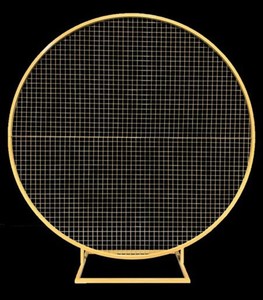 Products: Gold Round Flower/Balloon Mesh Frame (190cm D x 2m H)