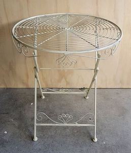 Wrought Iron Table Ivory
