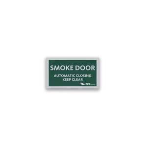Signs Accessories: Smoke Door - Automatic Closing - Keep Clear Sign