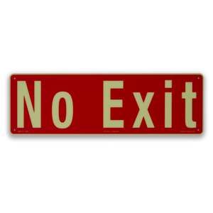 Signs Accessories: Ecoglo No Exit sign