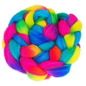 Fluoro Primaries - Merino and Silk Sliver