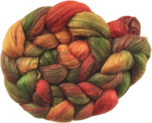 Autumn: Autumn Entropy - Fine Merino and Silk Sliver