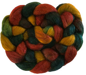 Autumn: Dark Autumn - Fine Merino and Silk Sliver
