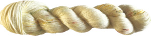 Autumn: Cream with Autumn Specs - Silk-Merino 50-50 4 ply