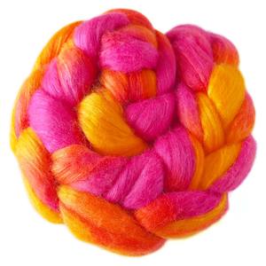 Pink Frangipani - Merino and Silk Sliver