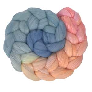 Sunset Gradient - Fine Merino and Silk Sliver