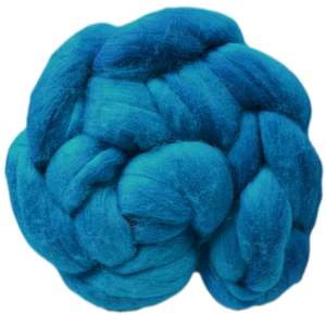 Bright Blue: Bright Blue - Fine Merino Sliver