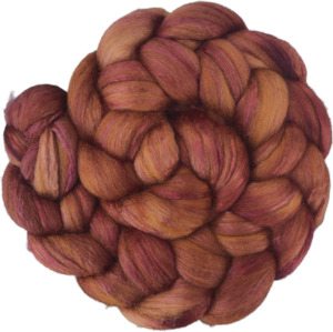 Fire Agate: Fire Agate - Fine Merino and Silk Sliver