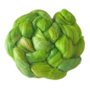 Spring Greens - Merino and Silk Sliver