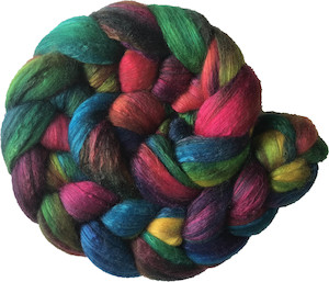 Fine Merino And Silk Sliver: Gemstones - Fine Merino and Silk Sliver