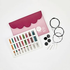 Circular Interchangeables Fibrespace: KnitPro Dreamz Deluxe Interchangeable Needles Set with Swivel Cables Fibrespace