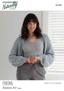 Patterns Fibrespace: Chaska N1540 Capelet Knitting Pattern