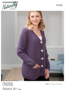 Chaska N1606 Cardigan Knitting Pattern