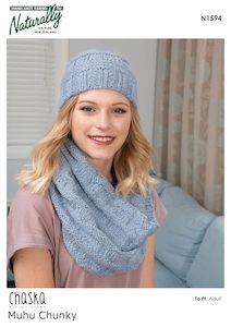 Accessories Fibrespace: N1594 Beanie & Cowl Knitting Pattern