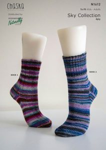 Accessories Fibrespace: Sky Collection Sock 2 Ways, 4 Ply Pattern