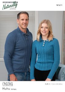 Naturally DK N1611 Raglan Sweater Knitting Pattern