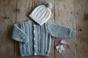 Addison Cardi & Beanie Pattern BC71