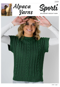 Patterns Fibrespace: Alpaca Yarns 2209 Cable Top