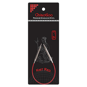 ChiaoGoo Product Range Fibrespace: ChiaoGoo Knit Red 23cm Circular Needles - Fast Shipping