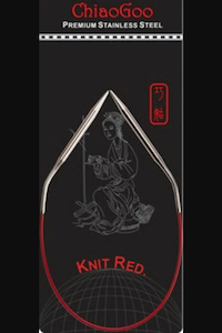 ChiaoGoo Product Range Fibrespace: ChiaoGoo Knit Red 30cm Circular Needles - Fast Shipping