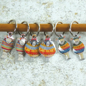 Stitch Markers: Emma Ball Stripey Sheep Stitch Markers Fast Shipping