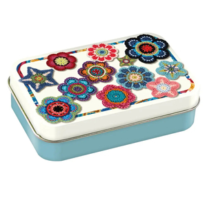 Emma Ball Mini Hinged Tin - Crochet Motifs Fast shipping