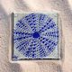 NZ Made Glass Coaster Kina - Royal Blue - Single in display box