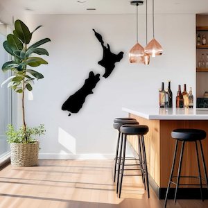 NZ Map Silhouette Wall Art