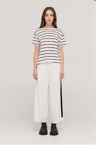 Crop Contentment Pant Ivoryblack - Fifty Five