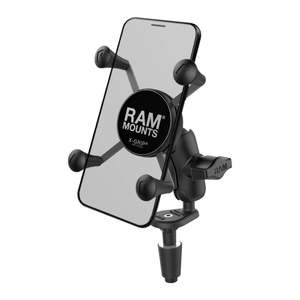 Phone Accessories: RAM X-Grip Phone Holder with Motorcycle Fork Stem Base
