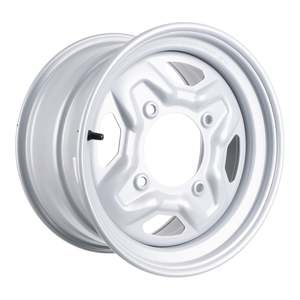 Whites ATV/UTV Steel Rim 14x8 Polaris Rear 4/156 +63.5 - Silver